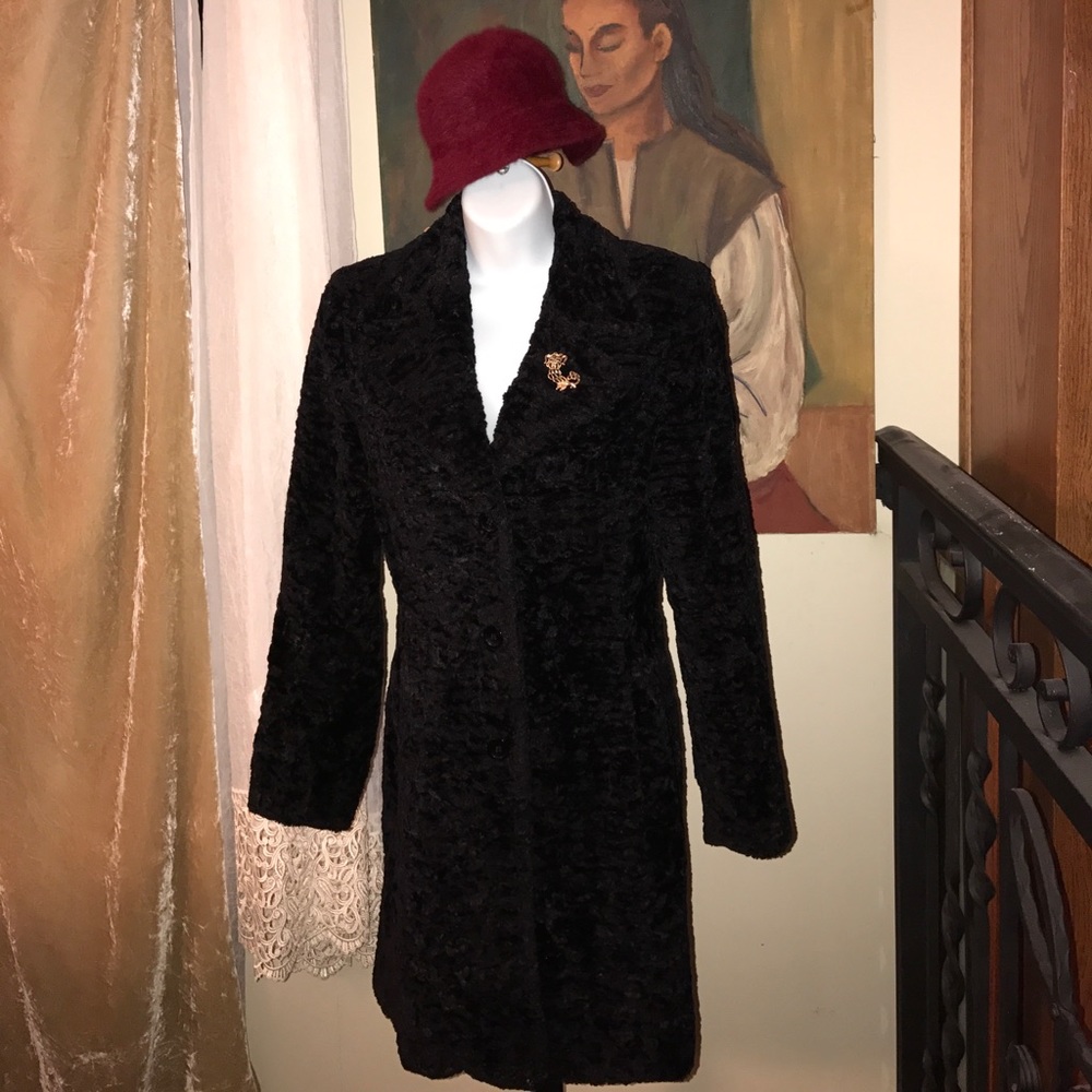 bebe black coat XS faux fur